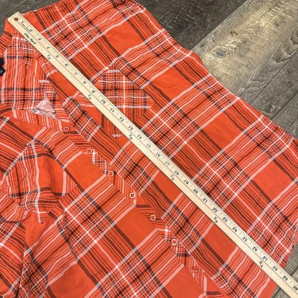 Torrid Women's Challis Button Front Dolman Sleeve Top Pumpkin Size 18-20 - Picture 5 of 8